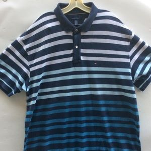 Tommy Hilfiger Polo Men XXL Blue 100% Cotton